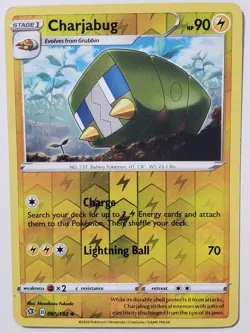 REVERSE HOLO Charjabug 065/192 LP B1G1F Rebel Clash Pokemon Card Masakazu Fukuda - Image 1