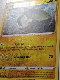 REVERSE HOLO Charjabug 065/192 LP B1G1F Rebel Clash Pokemon Card Masakazu Fukuda - Image 2