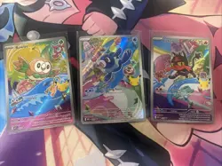 Pokemon Promo Card Lot Rowlet Litten Popplio Holo First Partner Series 1 - Image 1