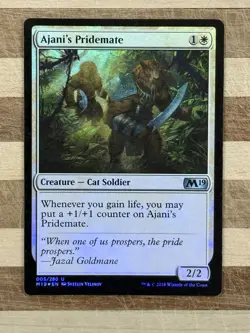 MTG Core Set 2019 Ajani's Pridemate Card 5/280 - Image 1