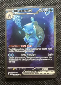 Blastoise EX 200/165 SV 151 Holo Illustration Rare IR Ultra Pokemon Card NM - Image 1