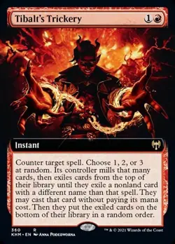 Tibalt's Trickery (Extended Art) -Foil Near Mint MTG Kaldheim - Image 1