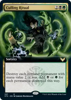 1x Culling Ritual ~ Extended Art - Foil NM-Mint, English Strixhaven: School of M - Image 1