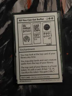 MTG All-You-Can-Eat Buffet *Non-Foil* Playtest Secret Lair Las Vegas 2025 MT/NM - Image 1