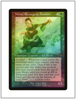 1x Nissa, Resurgent Animist, Retro Frame Foil, Magic MTG NM - Image 1