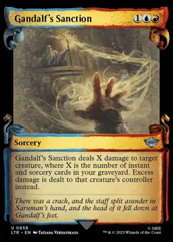 1 x Gandalf's Sanction - Foil - Showcase Scrolls - Universes Beyond: The Lord of - Image 1
