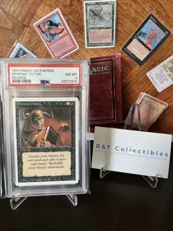 1994 Magic The Gathering Demonic Tutor Revised PSA 8 NM-MT Rare 🔥🔥 - Image 1