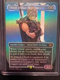 Cloud, Midgar Mercenary (Borderless 375) (FOIL) - NM - MTG FINAL FANTASY - Image 1