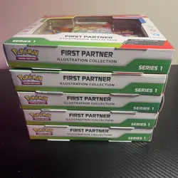 5 Pokemon First Partner Illustration Collection Series 1 - FACTORY SEALED - Image 2