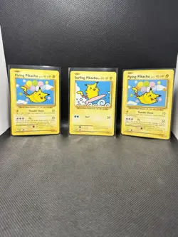 Pokemon TCG Evolutions Regular 3 Card Lot - Flying Pikachu 110/108 Surfing Pika… - Image 1