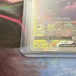 Pokemon TCG Galarian Slowking V Full Art Holo Ultra Rare 179/198 Chilling Reign - Image 5