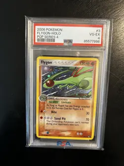 2006 Pokemon Pop Series 4 - Flygon 003/017 Holo Swirl PSA 4 - Image 1