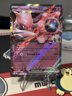 Pokemon TCG Team Rocket's Mewtwo ex 081/182 SV10 Destined Rivals Double Rare NM - Image 1