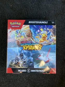 Pokemon TCG Surging Sparks Booster Bundle (6 Packs) Factory Sealed - Image 1