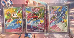 Rowlet, Litten & Popplio First Partner Illustration Collection Promo Set Pokemon - Image 1