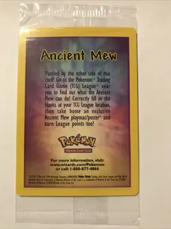 Pokemon TCG Sealed Ancient Mew Holo Movie Promo - Hieroglyphic 2000 NINTENDO - Image 1
