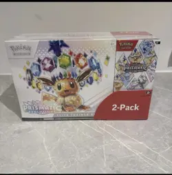 Pokemon TCG Prismatic Evolutions Costco 2 Pack - ETB + Booster Bundle SEALED NEW - Image 1