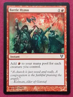 Magic The Gathering AVACYN RESTORED BATTLE HYMN red card MTG - Image 1