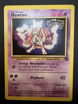 Pokemon 2x Mewtwo 70 HP Promo pokemon the first movie Moderately Played WOTC - Image 1