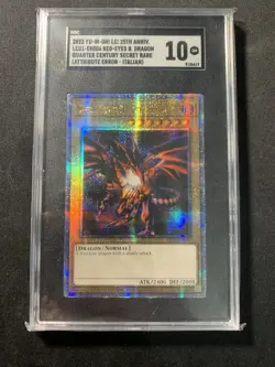 YuGiOh! Red Eyes B. Dragon QCDR LC01-EN006 Att Error Italian SGC 10 Gem Mint - Image 1