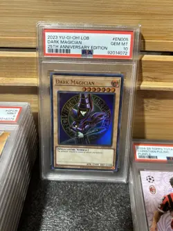 Konami Dark Magician LOB-EN005 25th Anniversary Ultra Rare PSA 10 Holo Yu-Gi-Oh! - Image 1