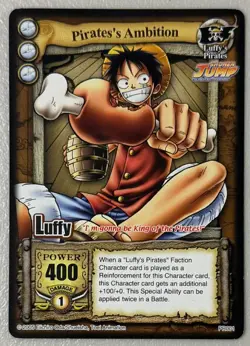 2005 One Piece CCG : Pirate’s Ambition - Luffy Shonen Jump Promo Card - Image 1