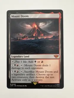 Mount Doom MTG Magic the Gathering Card NM Near Mint LTR - Image 1