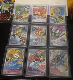Pokemon First Partner Illustration 30th Ann. Complete Promo Set 9 Cards NM/MINT - Image 1