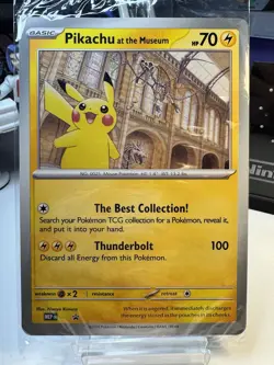 Pikachu At The Museum Pokemon Card Oversize - Natural History Museum - Image 1
