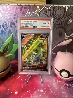 Pokemon Tyranitar V Full Art Ultra Rare Battle Styles Card 154/163 PSA 10 - Image 1