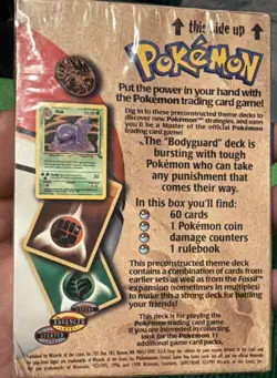Pokemon Bodyguard Fossil Theme Deck Trading Card Game 1999 Edition - Image 3