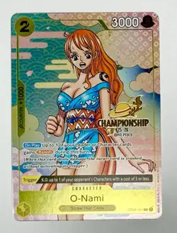 25-26 One Piece O-Nami CS Championship Stamp Event Promo Card English OP06-101 - Image 1
