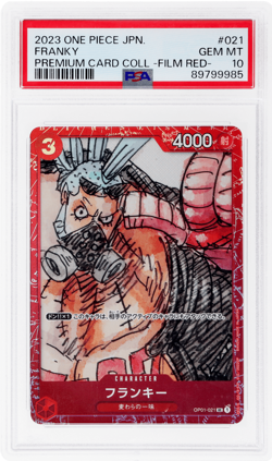 2023 One Piece Premium Card Collection Japanese Franky Film Red #21 PSA 10 - Image 1