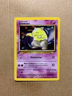 1st Edition SPANISH Drowzee 49/102 Base Set - Common Pokemon Card - NM/Mint - Image 1