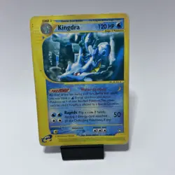 Damaged Kingdra 19/147 Pokemon TCG - Nintendo 2002 Stage 2 Water Card English - Image 1