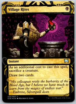 Village Rites (Foil Etched) U Strixhaven: Mystical Archives 35 NM - Image 1