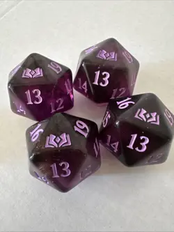 Lot of 21 Magic the Gathering Spindown Oversized D20 Dice 10 Eldraine 11 Theros - Image 1