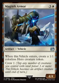MTG Final Fantasy *FOIL* U Magitek Armor #0024 - Image 1