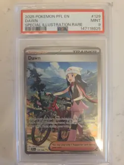 Pokemon TCG Phantasmal Flames Dawn Special Illustration Rare SIR PSA 9 Mint 129 - Image 1