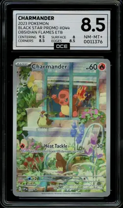 Pokemon Slab: Charmander - 044 - SVP Black Star Promo - Graded OCE NM/MT 8.5 - Image 1
