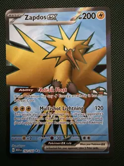 Zapdos ex 192/165 Pokemon Scarlet & Violet 151 Full Art Ultra Rare Card - Image 1