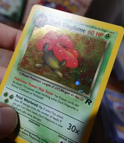 Dark Vileplume 13/82 Insufficient Black Ink Error Misprint Team Rocket Pokemon - Image 3