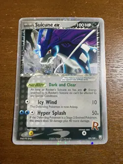 Pokemon Rocket’s Suicune EX Team Rocket Returns Holo Rare 105/109 MP - Image 1