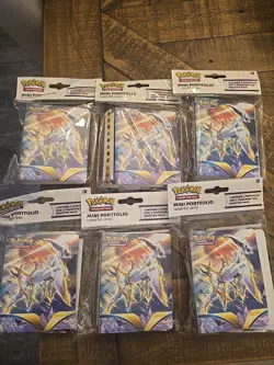 Pokemon TCG Sword & Shield BRILLIANT STARS Mini Portfolio+Booster Pack Lot of 6 - Image 1