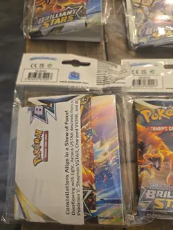 Pokemon TCG Sword & Shield BRILLIANT STARS Mini Portfolio+Booster Pack Lot of 6 - Image 3