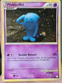 Wobbuffet 13/123 Holo Pokemon TCG HeartGold & SoulSilver LP - Image 1
