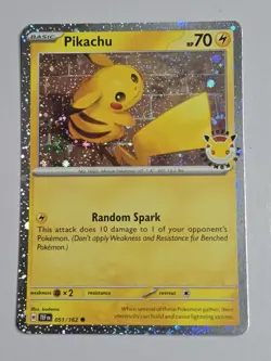 Pikachu (Pokemon Day 2026) 051/162 Cosmos Holo Promo & Pokemon Day 2026 Coin - Image 1