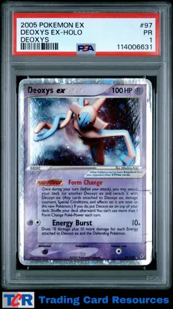 2005 Pokemon Ex Deoxys #97 Deoxys Ex-Holo Deoxys PSA 1 PR - Image 1