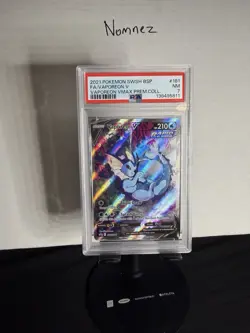 2021 PSA 7 Vaporeon V #181 Full Art Promo Premium Collection Pokemon TCG SWSH - Image 1