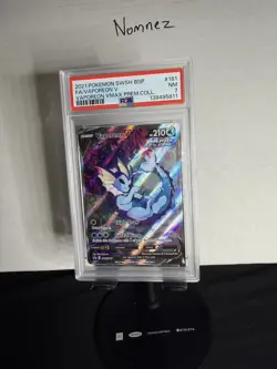 2021 PSA 7 Vaporeon V #181 Full Art Promo Premium Collection Pokemon TCG SWSH - Image 2